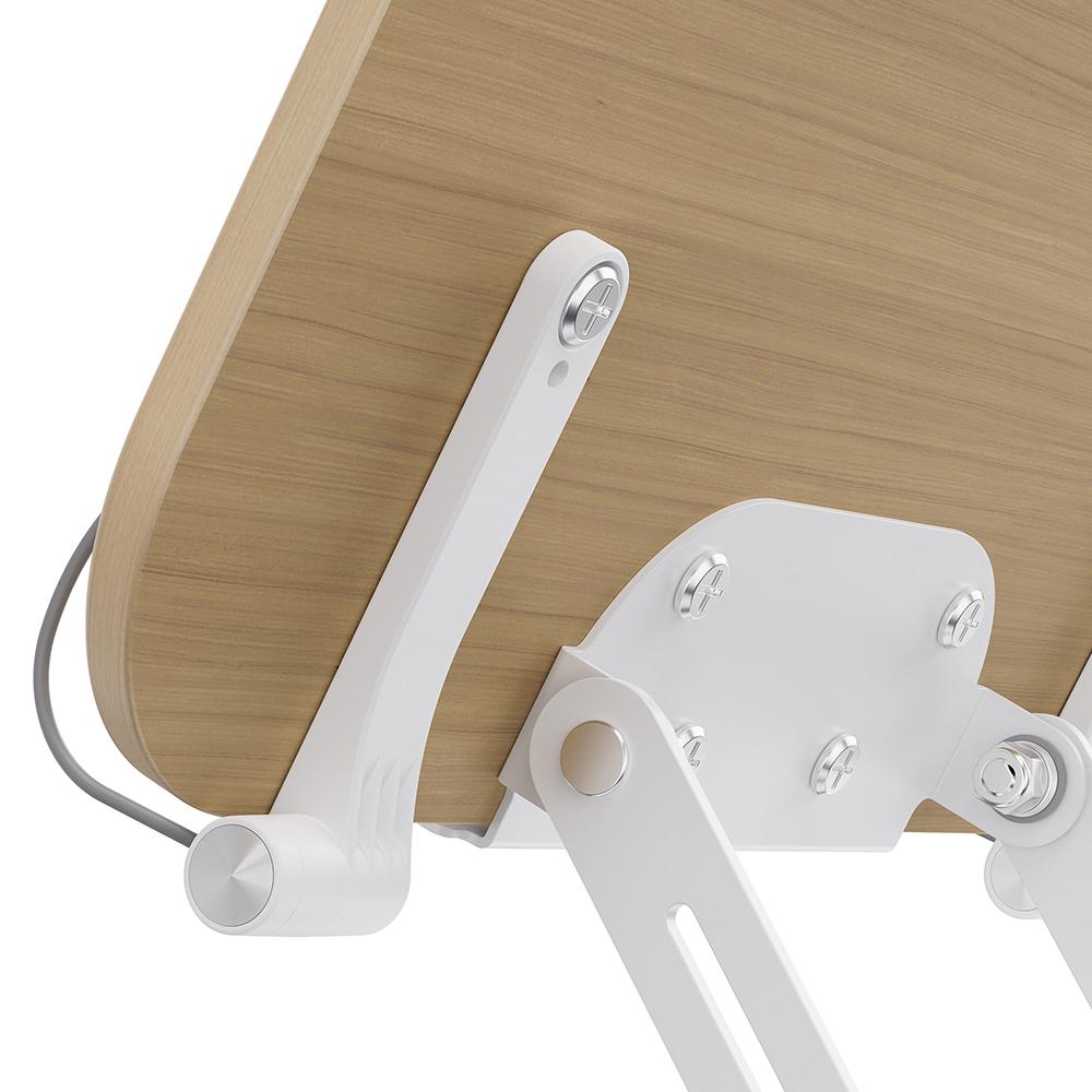 

Desktop Book Stand for Reading with 360 degrees Rotating Base Plywood Panel & Page Clips Foldable and Angle Adjustable