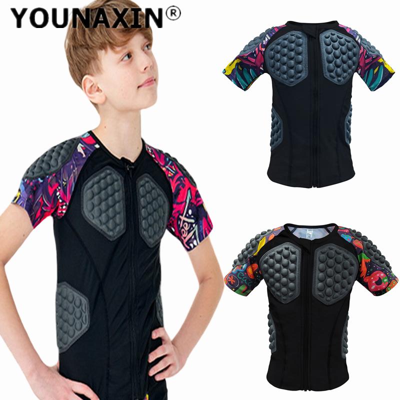 Unisex Child Roller Skating Sportswear Boy Basketball Girl Short-sleeved T-shirts Football Soccer Outdoor Sports Clothing Anti-collision