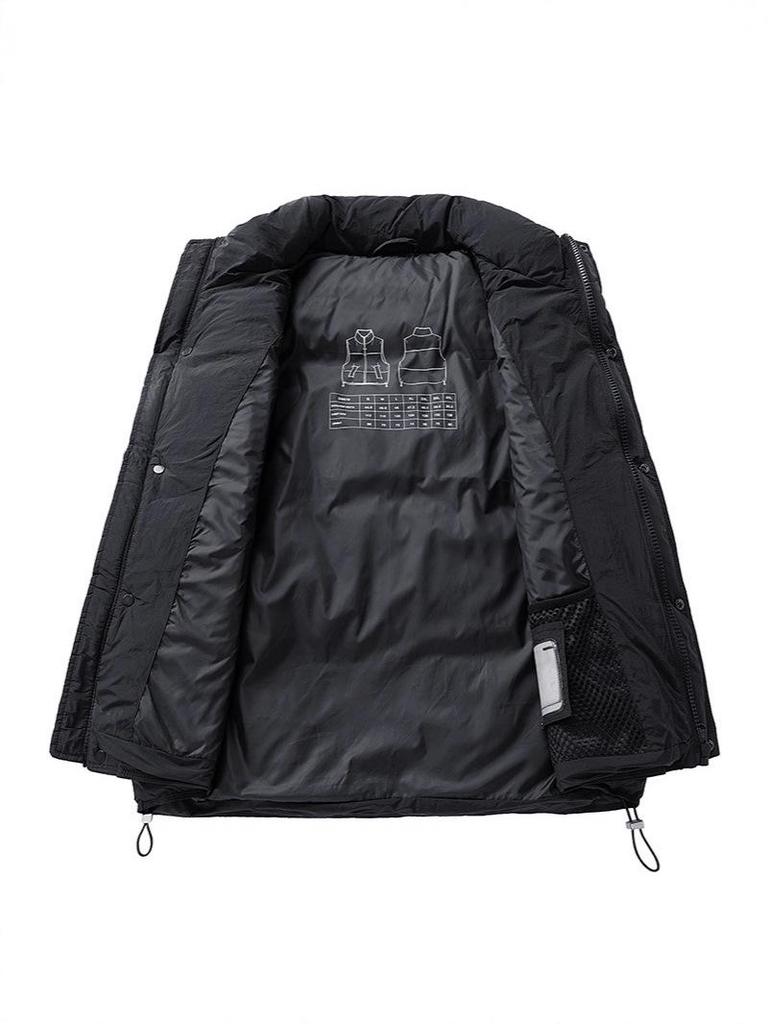 American Retro Japanese Style Stand Collar Duck Down Jacket - Men's & Couple Casual Vest