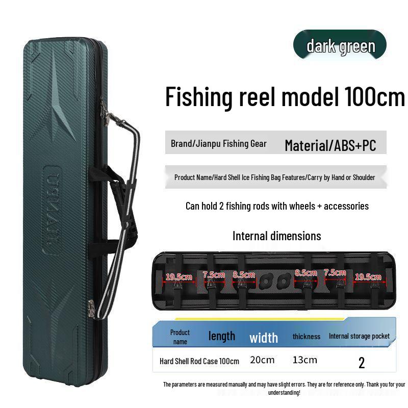 Fish Rod Bag for Raft, Lure, and Sea Fishing - No Disassembly Required, Fits Reel Line Groups, Multiple Models, Winter-Ready Storage.