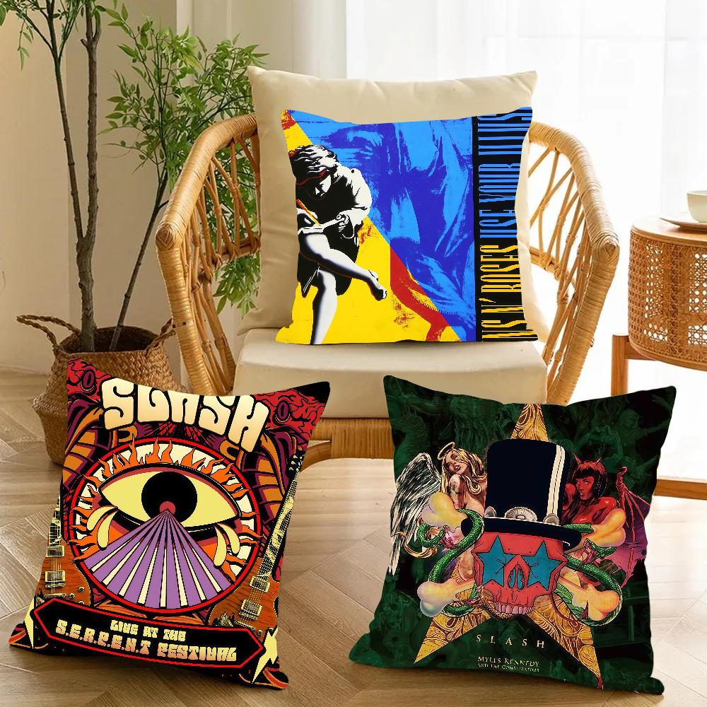 Guitarist S-Slash Pillow Case Applicable Space For Guest Rooms Interiors Cars Office House Decoration