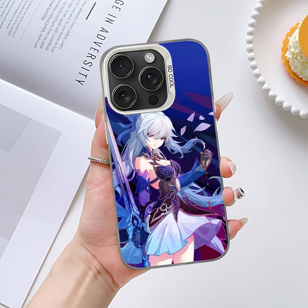 Jingliu Phone Case For IPhone 17 16 15 14 13 12 11 Pro Max Plus Color Shockproof Back Silver Cover