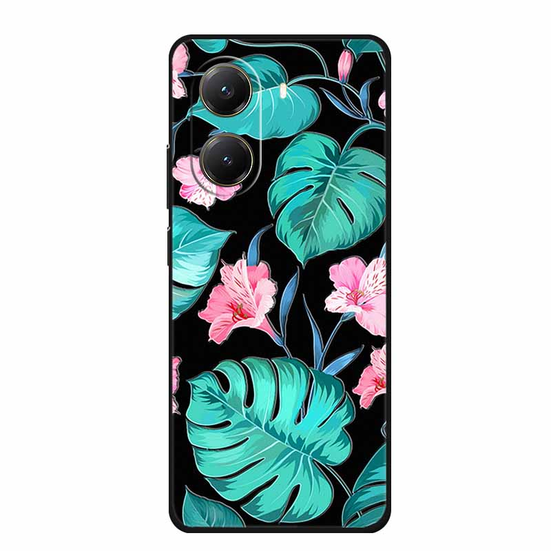 For Xiaomi POCO X7 Pro Case X7Pro 3D Relief Emboss Flowers Black Silicone Soft Back Cover Case For Redmi Turbo 4 Case Turbo4 Bag
