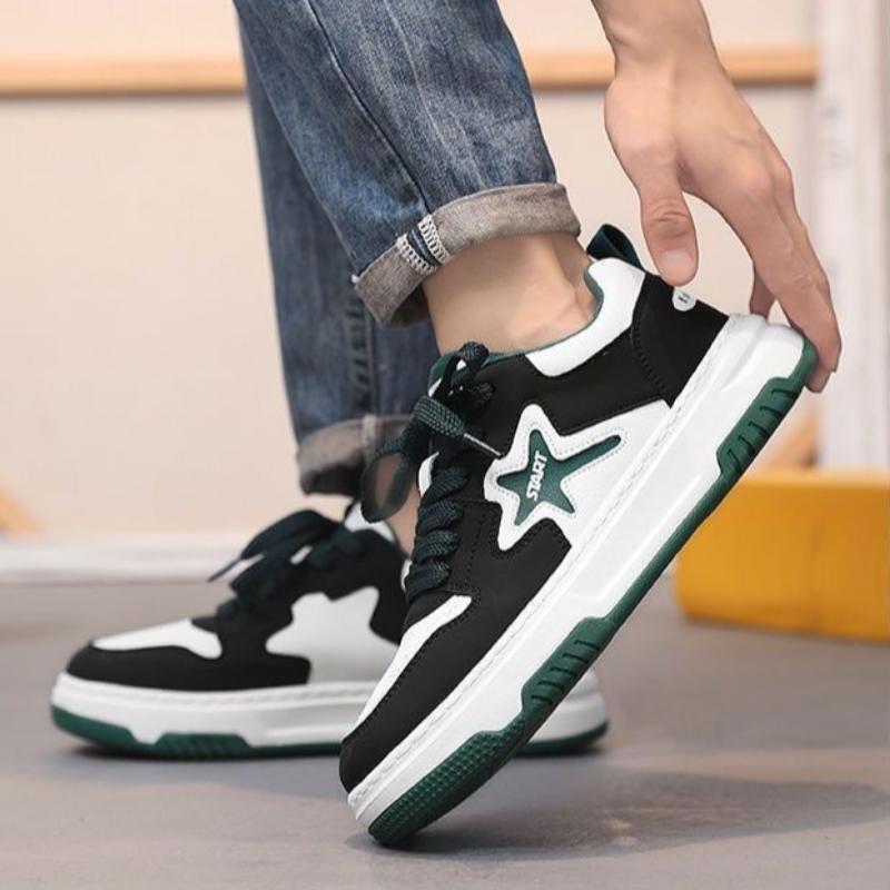 Fashion Platform Leather Casual Shoes Men Flats Shoes Autumn New Comfortable Man Sneakers Student Trendy Board Shoes Zapatos Para Hombre