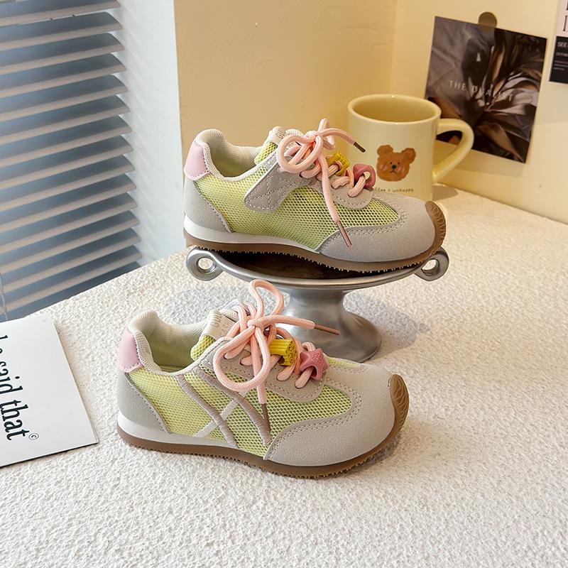 2025 spring and summer new Ming series low saturation moral training shoes girls lace-up casual versatile color matching flat-soled Forrest Gump shoes