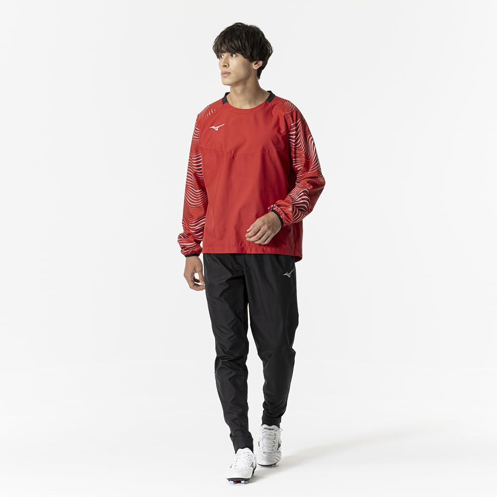 Soccer wear, training shirt, long sleeve, water-repellent, slim silhouette, unisex, adult, Salsa Red, size S (P2MEB020)