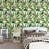 HaoHome Blumen und Pflanzen Abziehbar und Aufklebbar Tapete Abnehmbar Mehrfarbig Vinyl Klebstoff Floral Wandbeläge Wohnzimmer Dekor