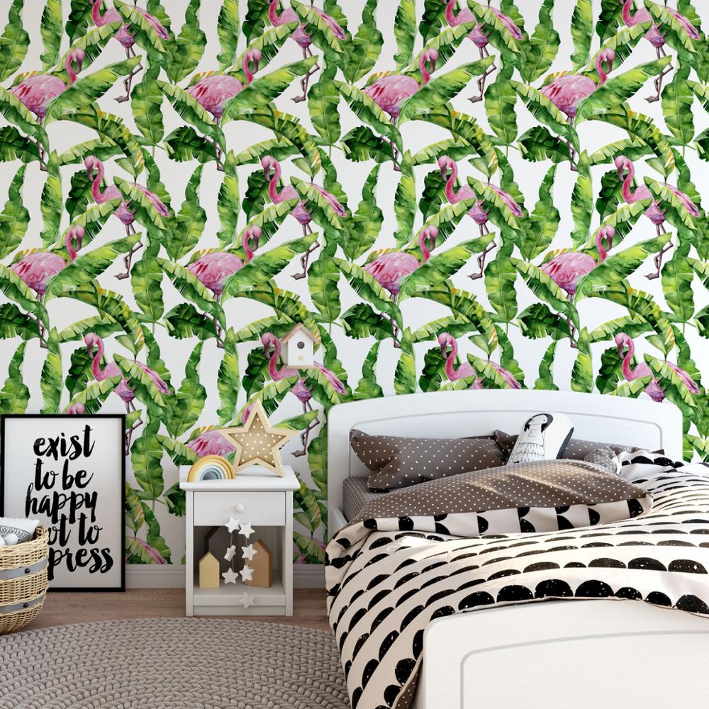 HaoHome Blumen und Pflanzen Abziehbar und Aufklebbar Tapete Abnehmbar Mehrfarbig Vinyl Klebstoff Floral Wandbeläge Wohnzimmer Dekor