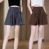Silk Elastic Waist Wide-Leg Shorts Summer High Waist Drape Korean Casual Loose Soft Women's Shorts