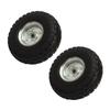 2Pcs 10in Solid Tire Set Inflation Free PU Foam Deep Groove Ball Bearing Solid Tyre Replacement for Garden Vehicles