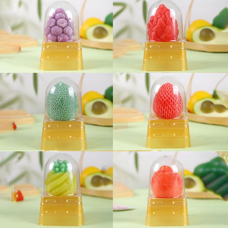 Stampo per Gelato alla Frutta Sicuro per Alimenti Design 3D Fragola Mango Pesca Rilascio Facile Stampo per Torta, Cioccolato, Gelatina, Sapone Fai da Te