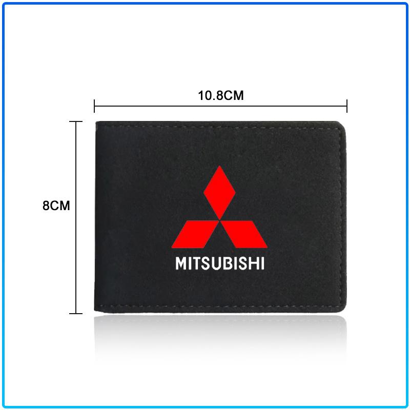 PU Leather Credit Card Case Car Driving Documents Protective Case For Mitsubishi Lancer Lancer ASX Outlander 2 3 Pajero Mirage exzos Pajero 4