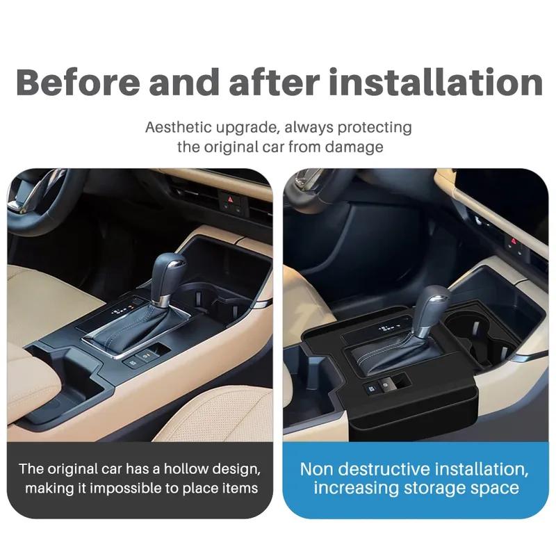 Integrated Cup Holder Gear Shift Storage Pocket Assembly For Mazda CX-5 2026-2028 Center Console Interior Decoration