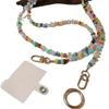 Adjustable Crossbody Lanyard Strap Gravel Bead Anti-Theft Lanyard Durable Mobile Phone Lanyard