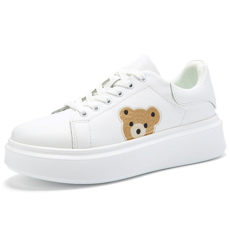 Round head leather thick sole heightening outdoor casual shoes spring and autumn new sports board shoes