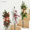 Weihnachtsszene Rattan Treppen- und Türhängekranz Ornament für Kamin, Einkaufszentrum, Hotel