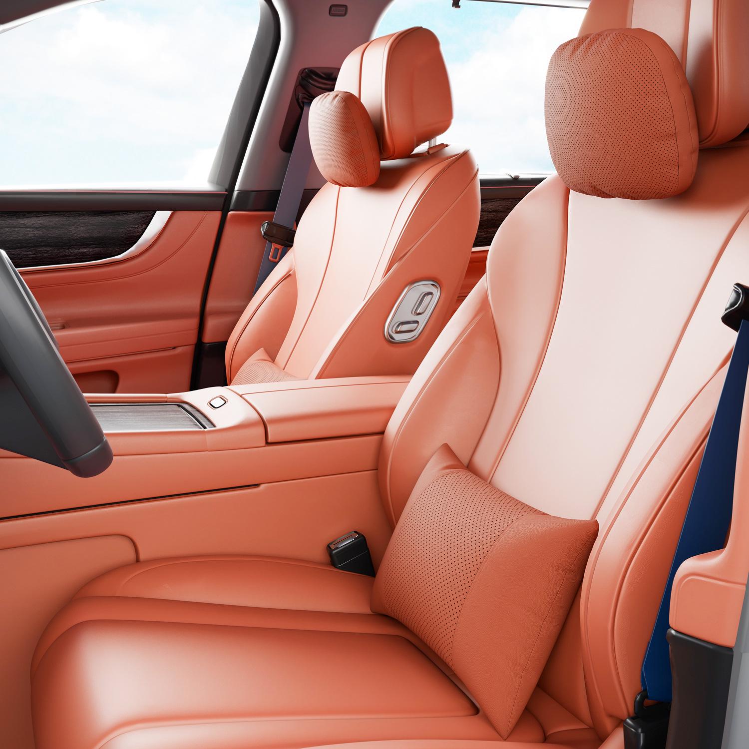 

High-End Car Neck and Lumbar Support Pillow Set for Improved Comfort 1 Headrest