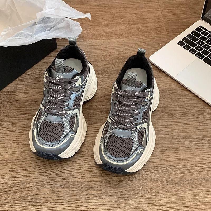 Platform Dad Shoes 2025 Early Autumn Casual Women's Shoes Super Soft Explosion Heightening Sports Shoes Mountaineering Non-slip and Wear-resistant