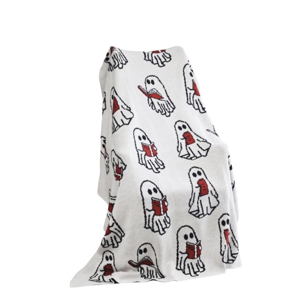 Soft Throw Blanket Cozy Knitted Throw Blanket High Quality Ghost Reading Blanket