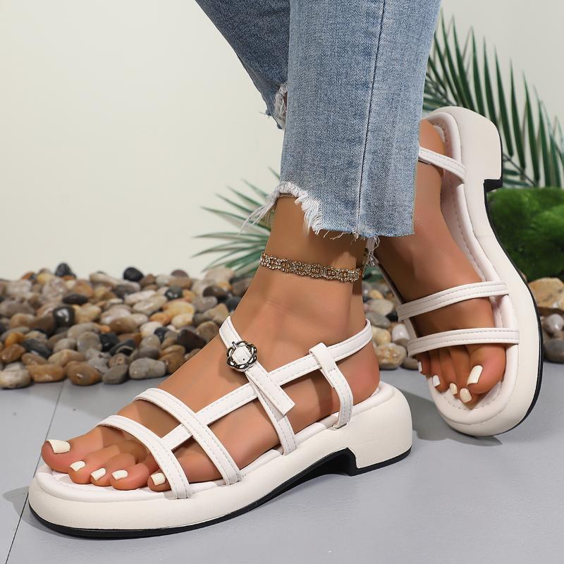 Fashion Women's Shoes 2025 New Hot Sale Buckle Strap Women's Sandals Fashion Narrow Band Casual women Summer Open toe Heeled Sandals