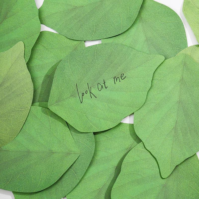 Creative Leaf Sticky Note Pads - Cute Memo Stickers, DIY Message Book Labels