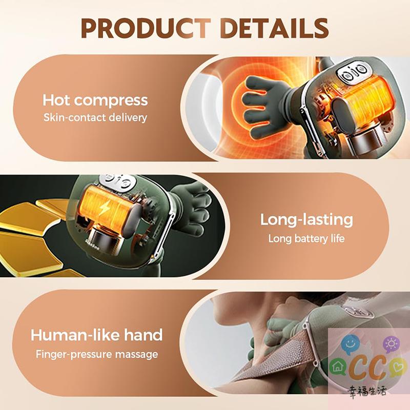 Eliminate Pain with Real Hand-Simulating 4D Kneading Massage for Neck & Back