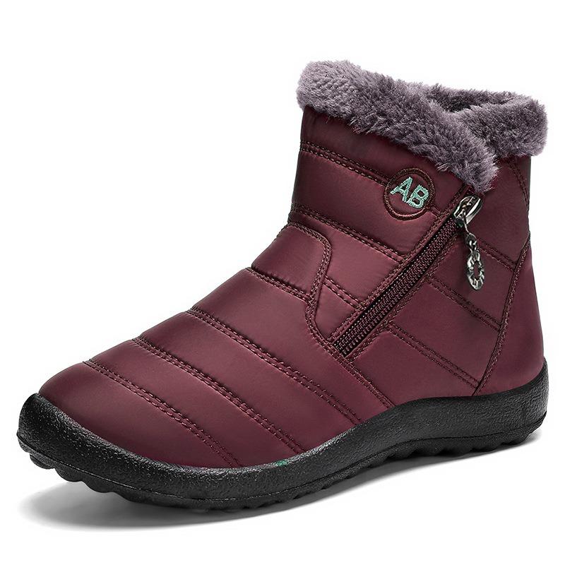 Cotton Shoes Women's Winter New Polyurethane Long Cotton Boots Warm High-top Elderly Shoes Couple Large Size Snow Boots