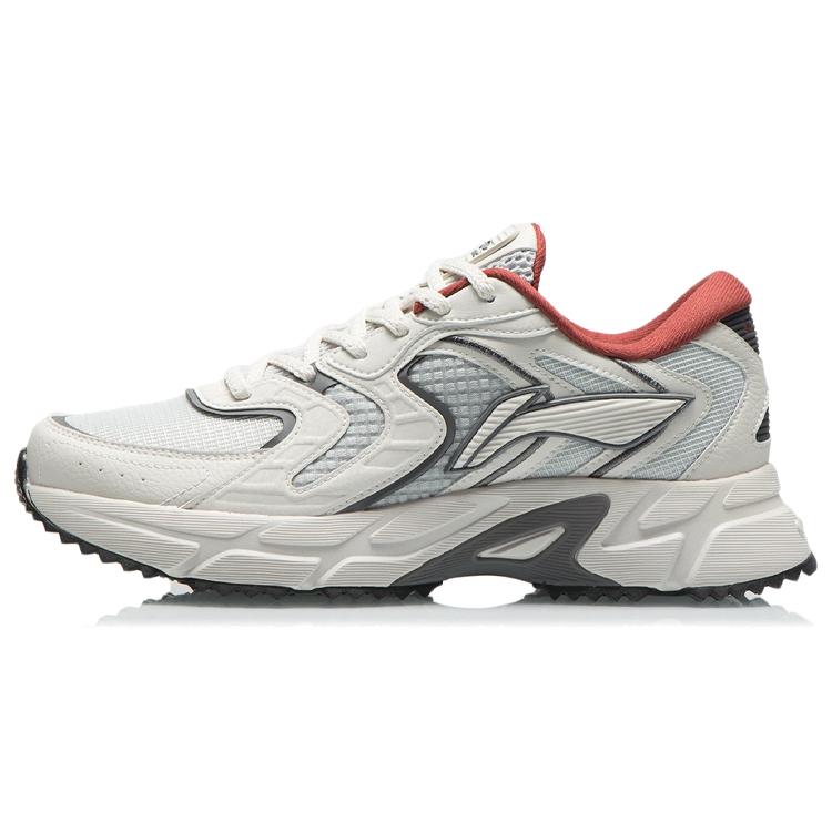 

LiNing Shock Absorbing, Non Slip, Wear Resistant, Breathable And Lightweight Low top Running Shoes Men s Gray White 39