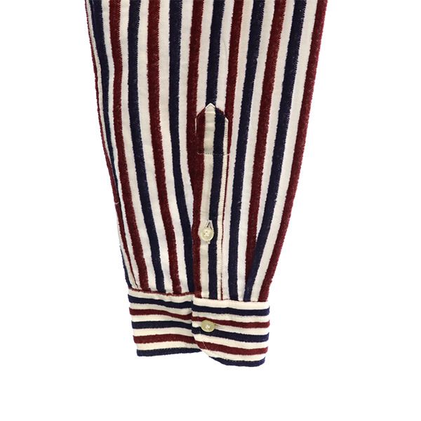 Unbenutzt BRIAN DALES made in Italy gestreift Langarmhemd Herren Gebraucht