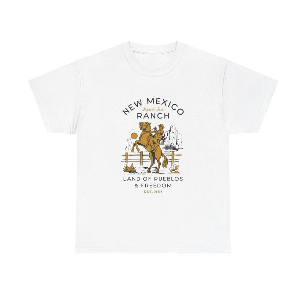 New Mexico Cowboy Vintage Graphic T Shirt Unisex Heavy Cotton Tee New Gift