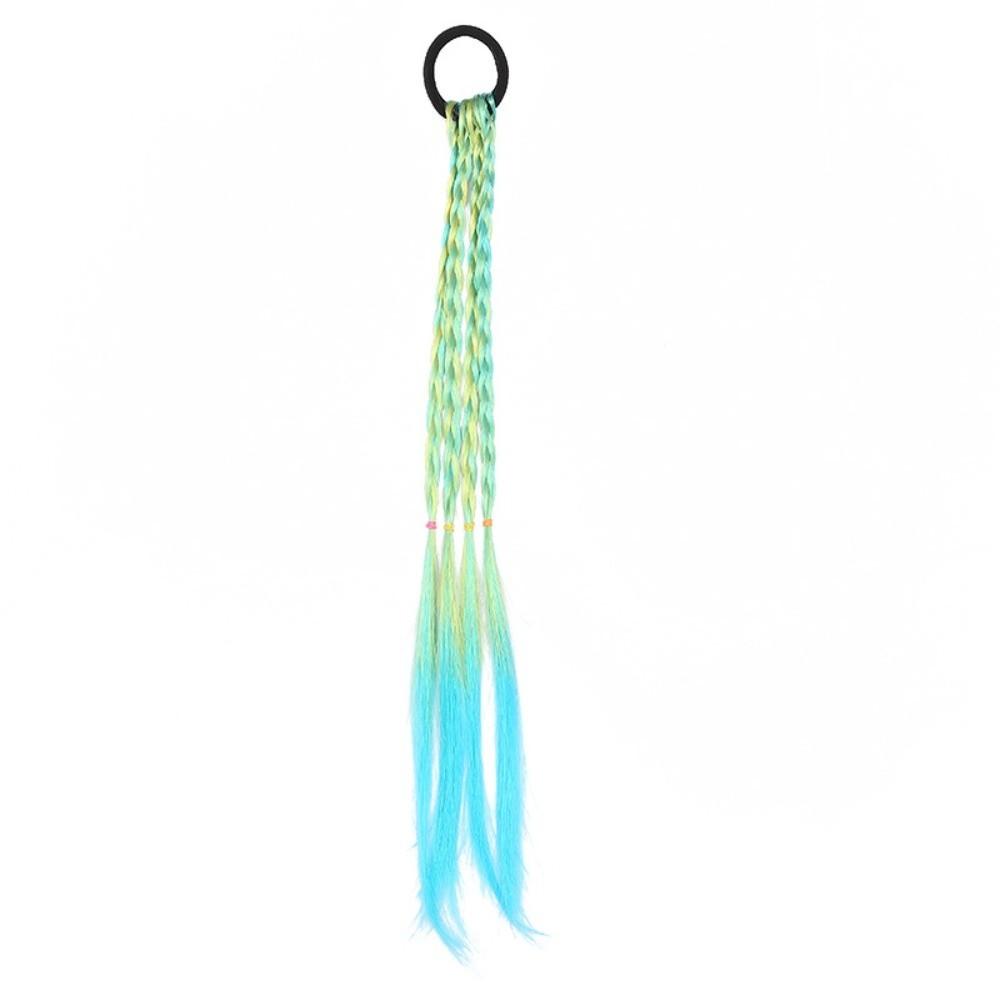 5/6Pcs Multi-Color Twist Braid Hair Ties Colorful Kids Wig Ponytail Headbands Sweet Wig Braid  Daily