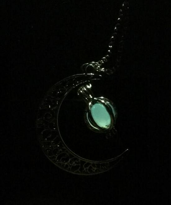 European American Luminous Sun Moon Gemstone Necklace