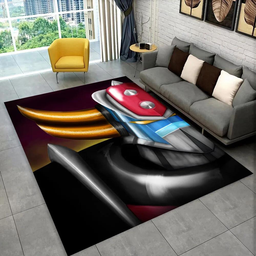 UFO Robot Grendizer Anime Cartoon Area Rug,Carpet for Home Living Room Bedroom Sofa Doormat Decor,kid Play Non-slip Floor Mat 3D