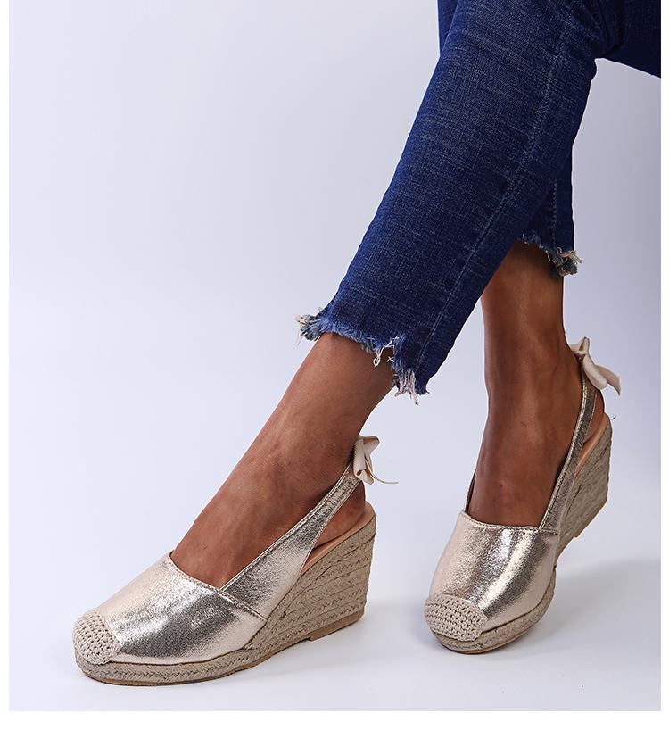 Fashion Women Platform Wedge Sandals Summer Shoes for Women Large Size Spot Wedge Buckle Belt Serpentine Open Toe High Heel Ladies Shoes
