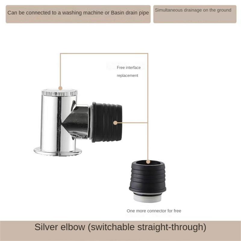 Washing Machine Floor Drain Adapter Anti-overflow Bathroom Pipe Sewer Connector Dishwasher Drain Deodorant Sealing Ring Adapter