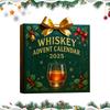 2025 Whiskey Advent Calendar with 24 Ornament Christmas Calendars Christmas Countdown Calendar for Home/Office/Tree Xmas Decor