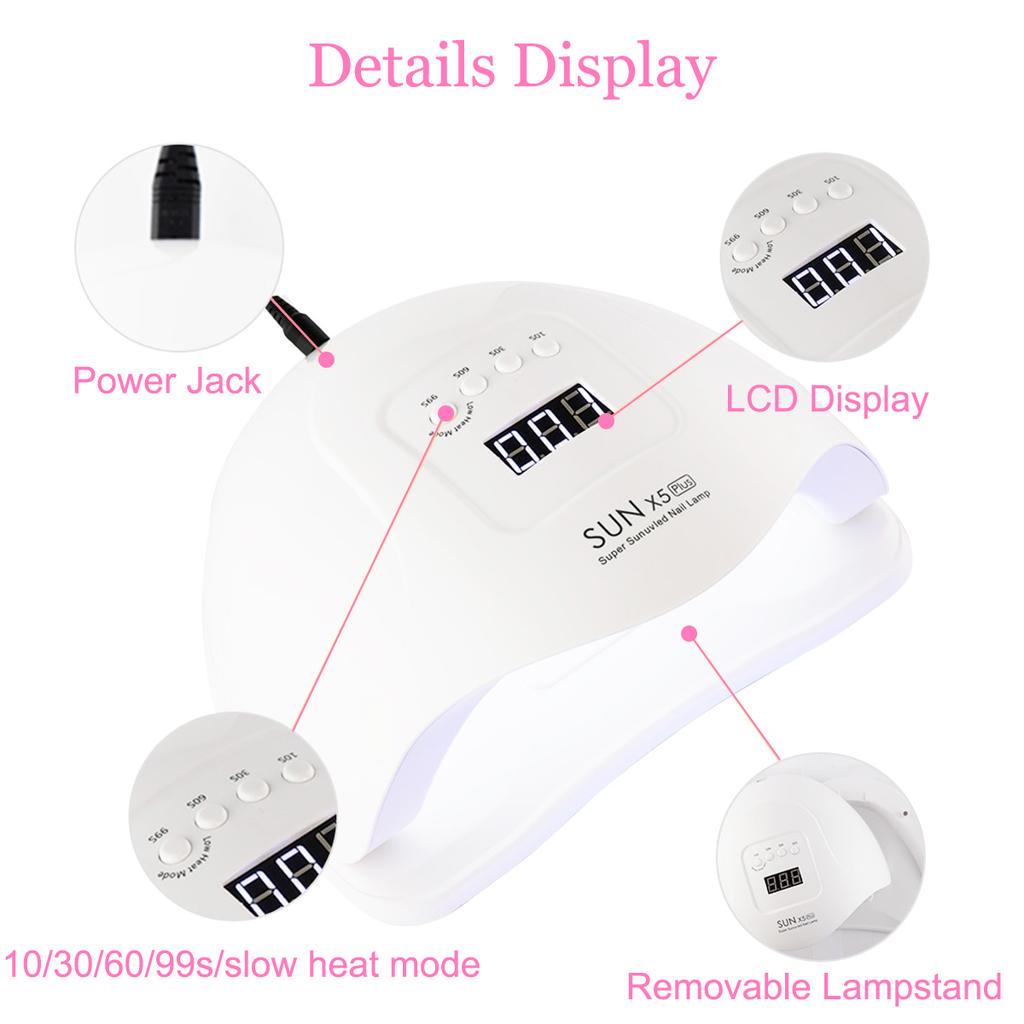110W SUN X5 Plus Nail Dryer LCD LED Dryer Nail Lamp UV Curing Gel Polish Auto Sensing Lamp For Nails