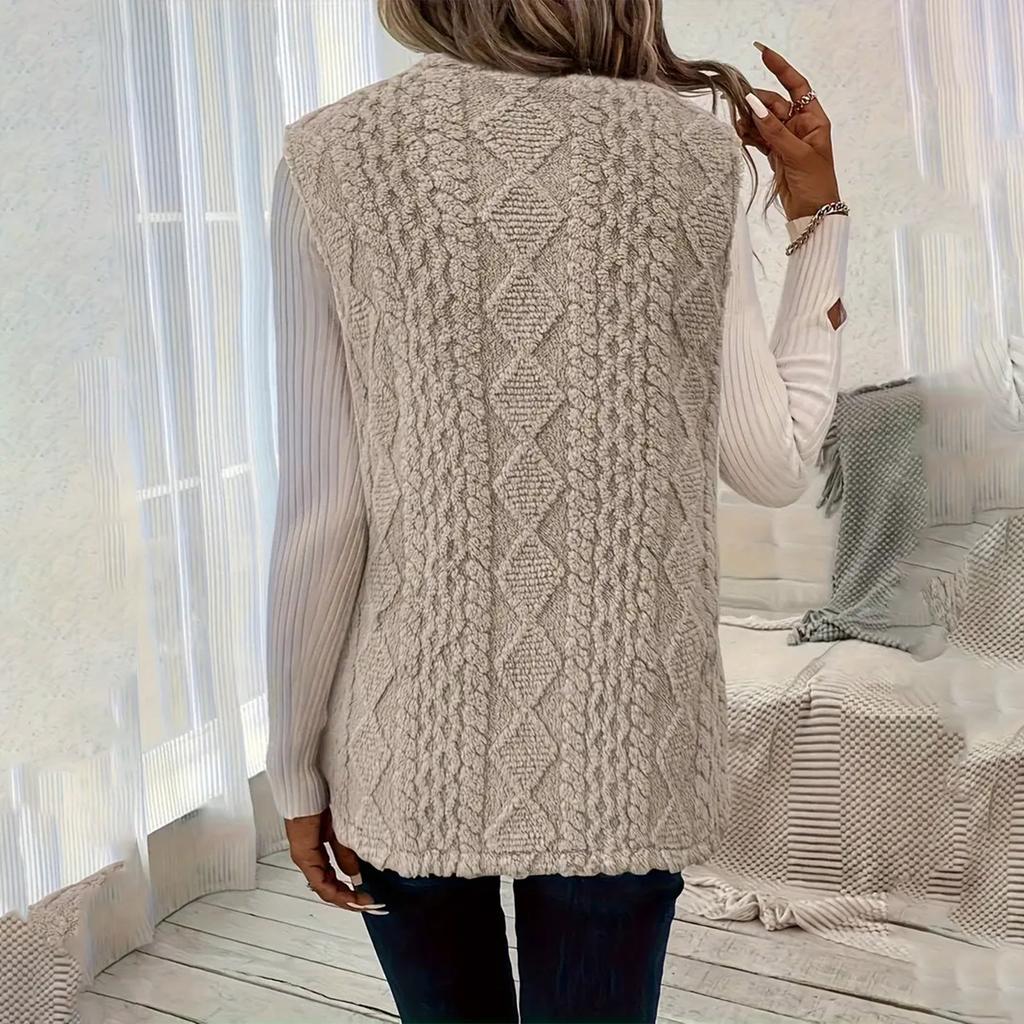 Fashionable Women's Casual Vest Elegant Cardigan Jacket