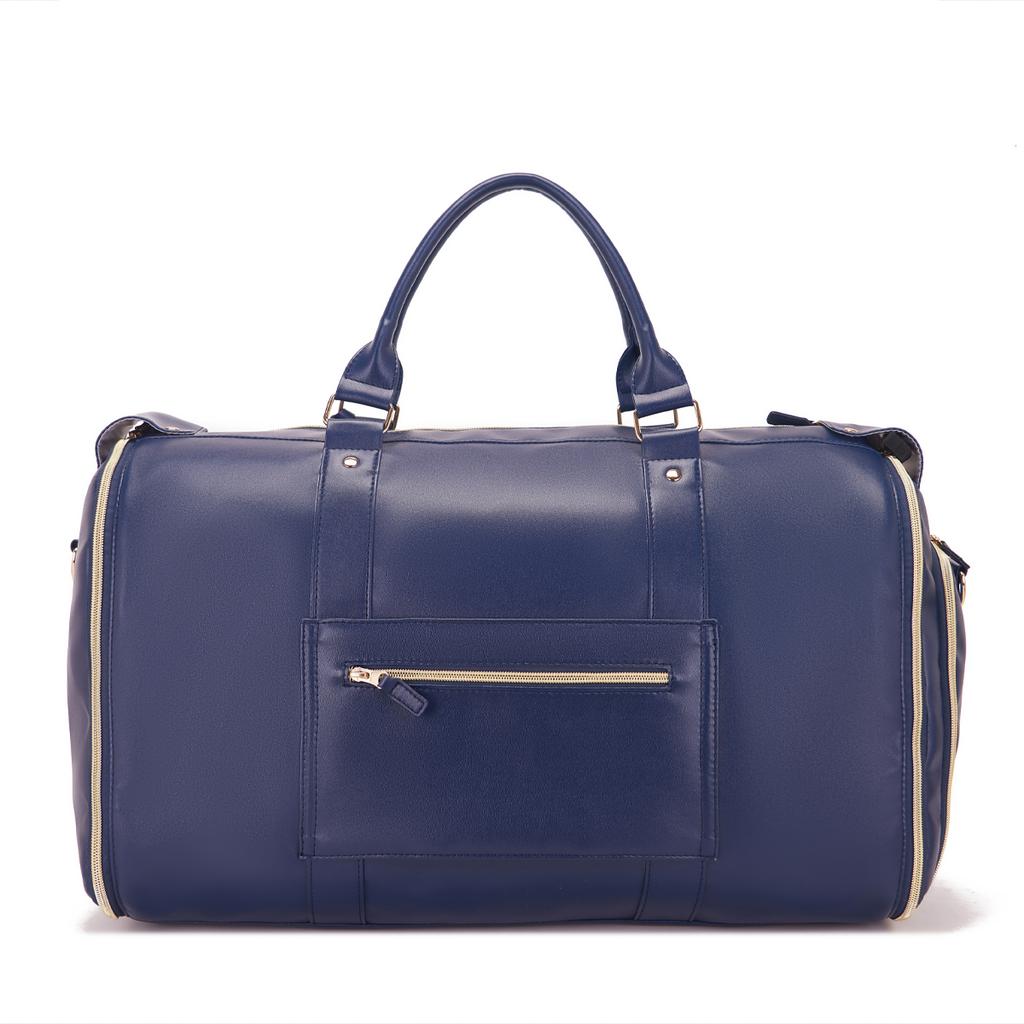 Fabric Solid Color Striped Foldable And Expandable Multifunctional Travel Bag