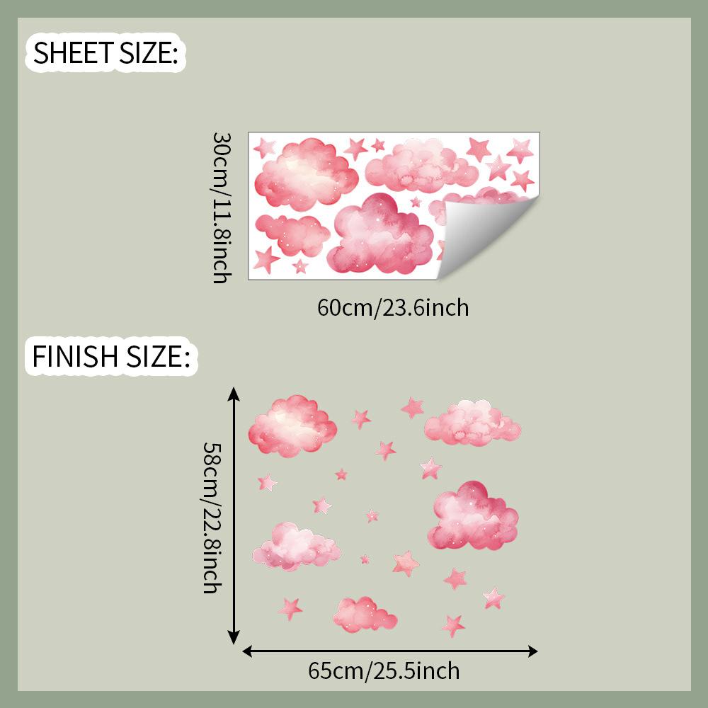 

Раскрашенные наклейки в виде облаков и звезд для спальни, гостиной, прихожей, домашнего фона и украшения стен