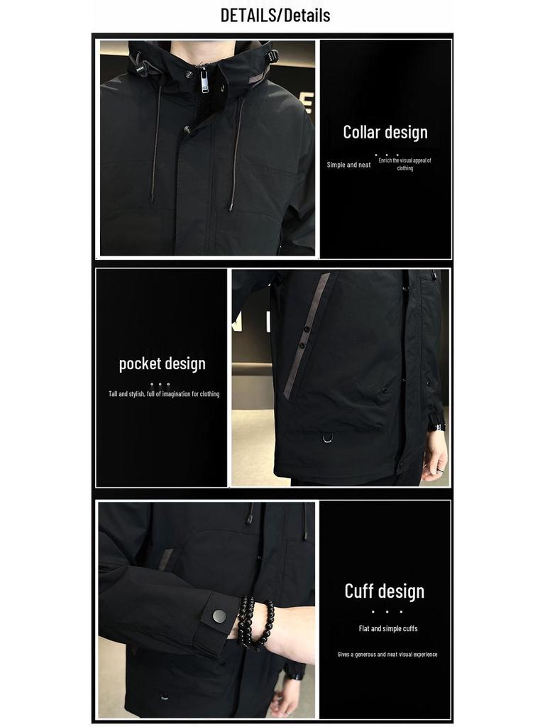 Men's Casual Spring Hooded Jacket B320-2517 with Quality Inspection Report