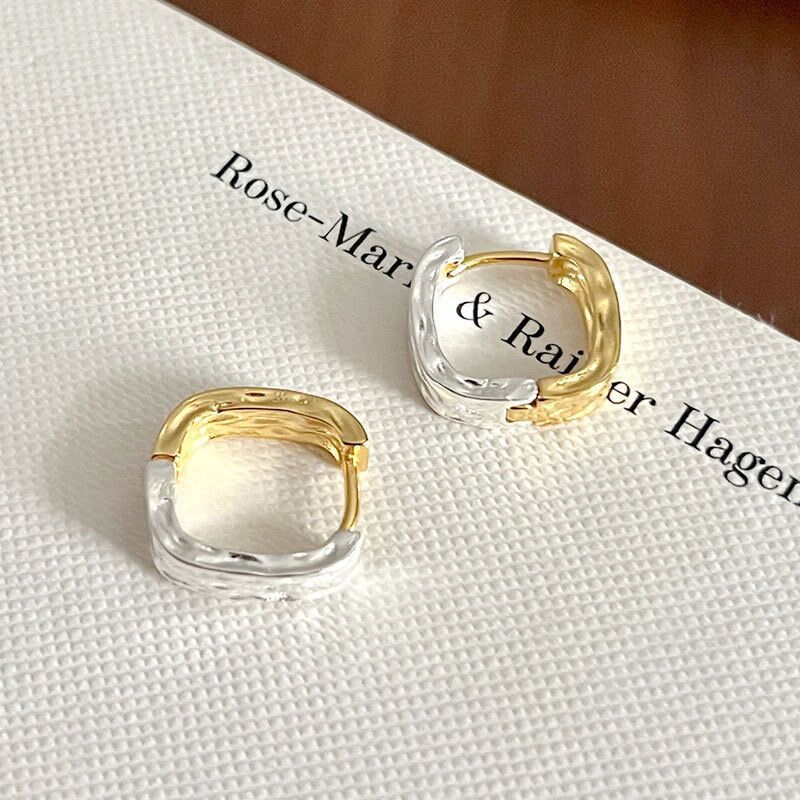 Xiaomi 925 Sterling Silver Vintage Gold Silver Square Earrings For Women Trendy Earring Jewelry Prevent Allergy Party Accessories Gift