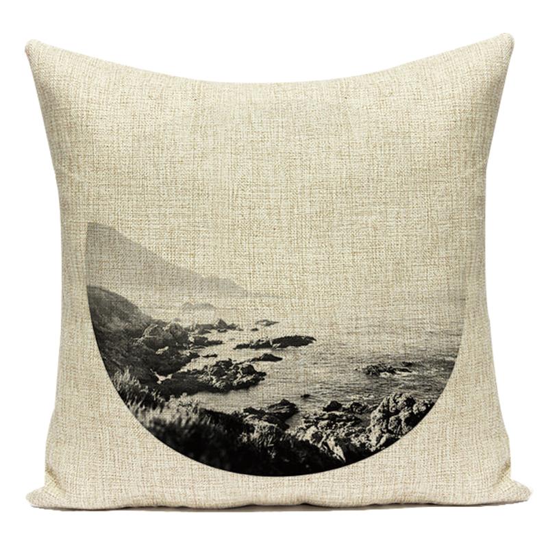 Motto Letters Printed Home Decor Cushion Covers Polyester Black White Pillow Cover Sofa Bed Car Decorative Pillow Case