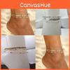 3pcs Set Of Exquisite Summer Beach Fashion Fishbone Chain Crystal Zircon Anklet