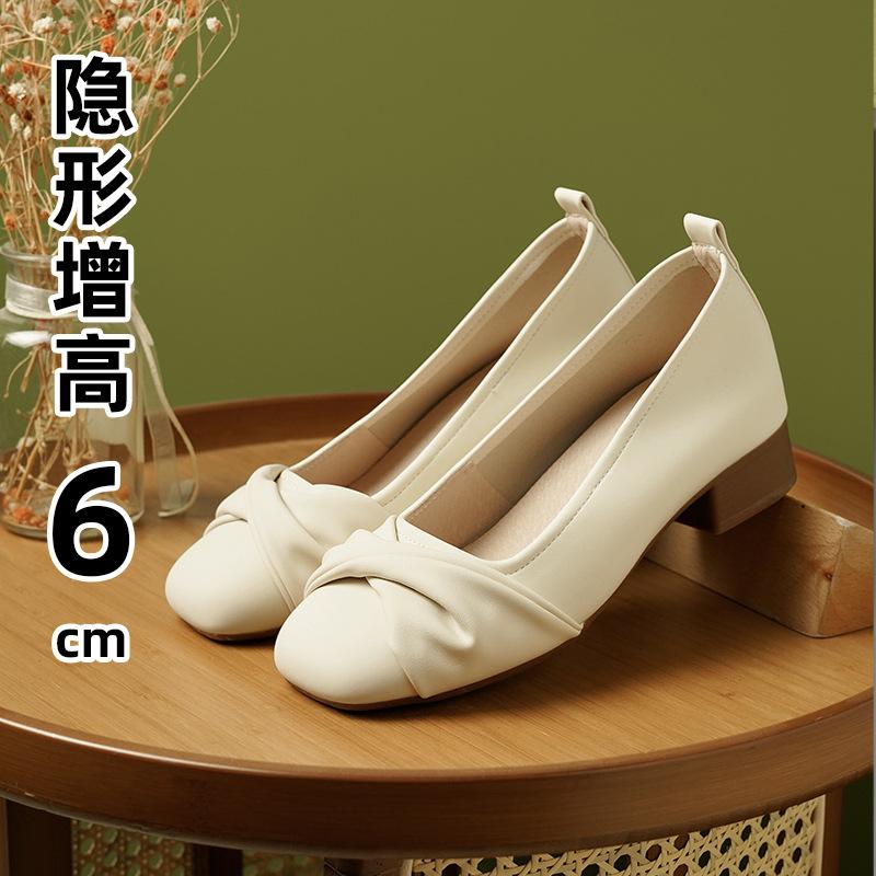 

Полуизогнутые туфли-лодочки женские весенне-осенние туфли Мэри Джейн с юбками, на мягкой подошве, маленькие кожаные туфли 34 абрикосовый