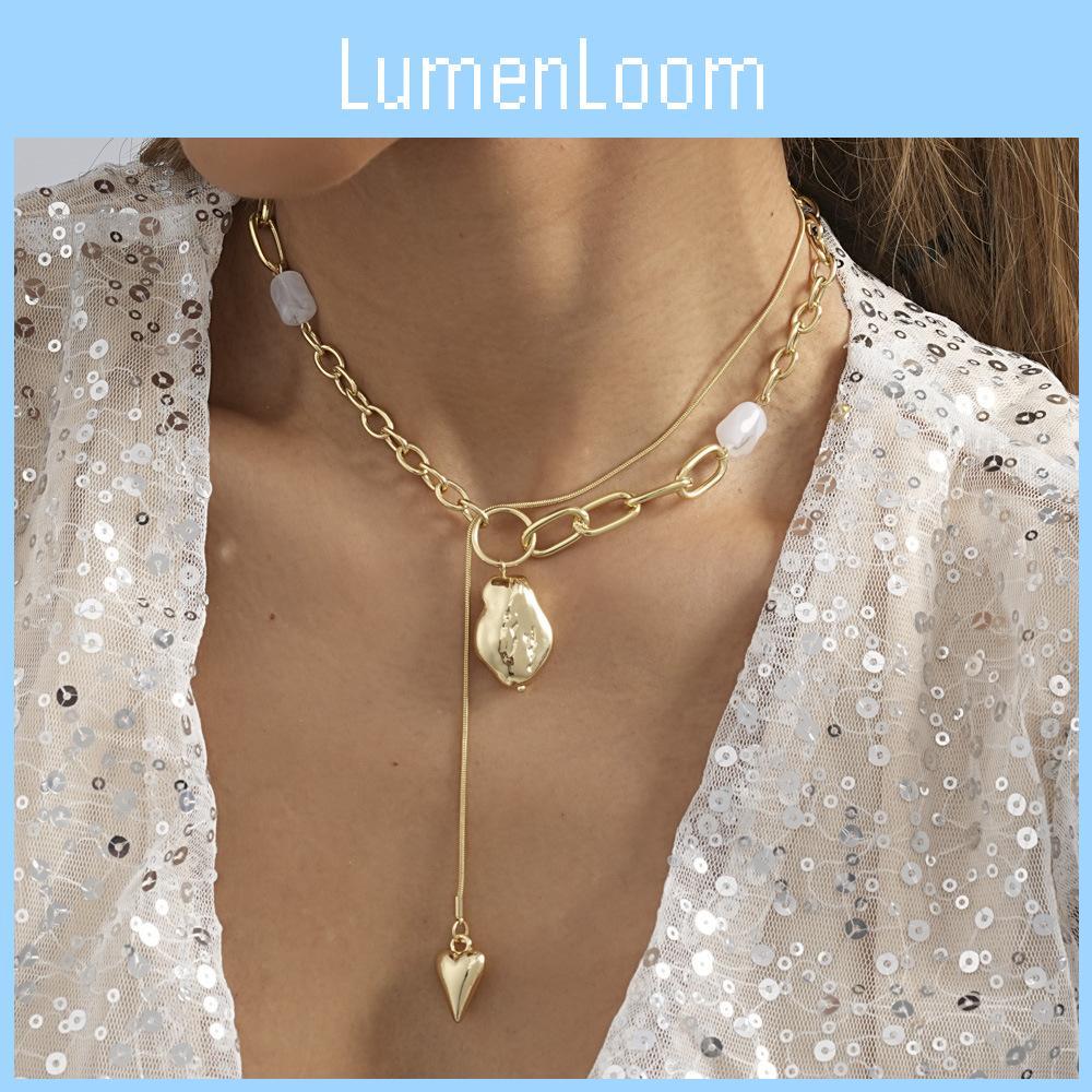 Elegant 2023 Fashion Tassel Heart Shaped Pendant Necklace For Women In Gold