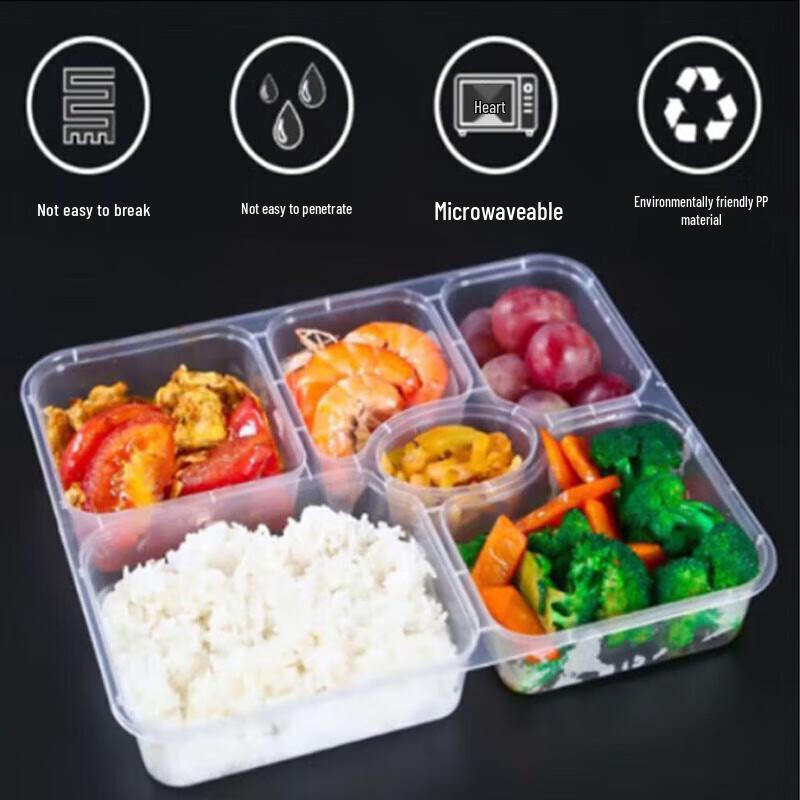 Einweg-Transparente Plastik-Lebensmittelbehälter mit Deckeln