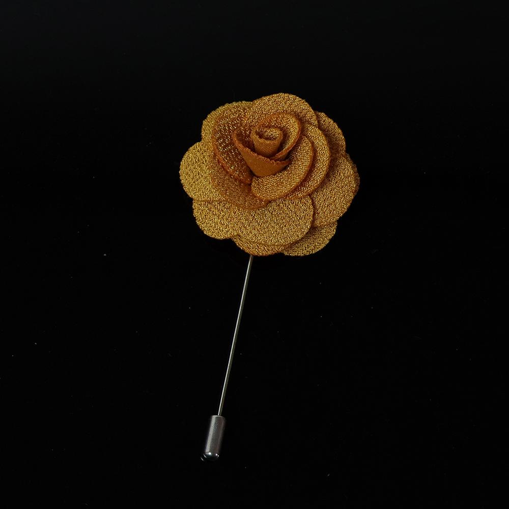Colorful 4cm Rose Flower Brooches Red Pink Fabric Women Men Coat Pins Groom Wedding Party Breastpin Simple Suit Accessory Gift