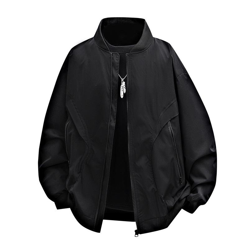 2025 Spring Three-Color Baseball Collar Windbreaker - Trendy Casual American Style