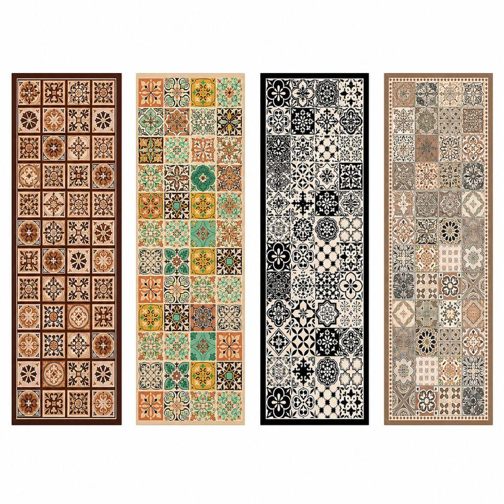 Retro Kitchen Floor Mat Quick-drying Floor Rug High Quality Doormat Household